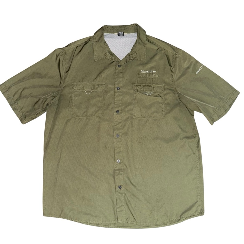 Under Armour Men’s All Season Gear Short Sleeve Button-Down Shirt Olive Green LG - Picture 2 of 6